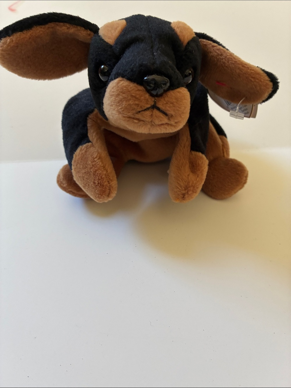 Ty Brown and Black Doby Dachshund Beanie Baby 1996